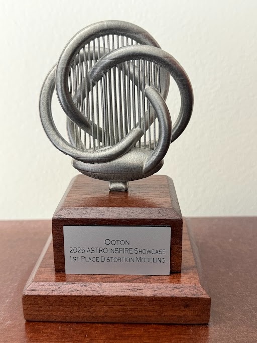 | oqton Oqton's metal 3D-printed trophy from the 2nd Annual ASTRO-InSPIRE Tech Showcase.